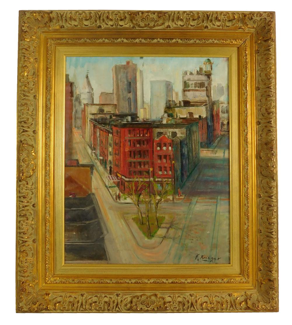 F. KRIEGER, OIL ON CANVAS,