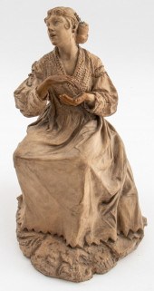 F. MORALES TERRACOTTA SCULPTUR