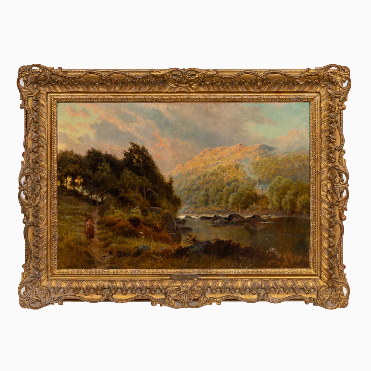 F NEWCOME, RIVER PATH LANDSCAPE,