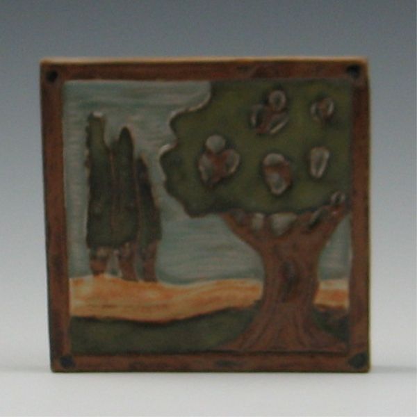 F. Nilson Decorative Tile marked