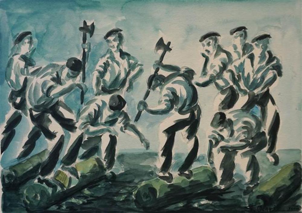 F OCARIZ, WORKERS IN A FIELD,