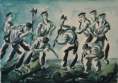 F OCARIZ, WORKERS IN A FIELD,
