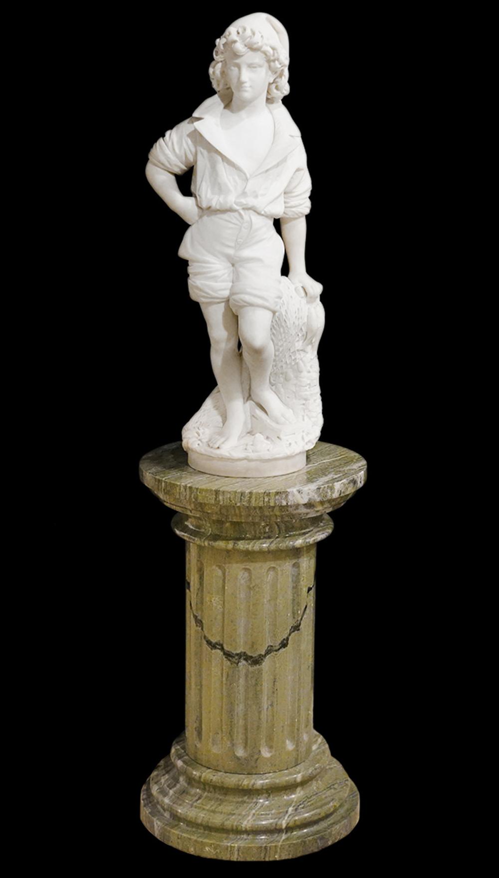 F. VICHY SCULPTURED WHITE MARBLE