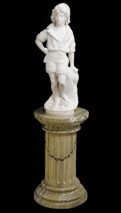 F. VICHY SCULPTURED WHITE MARB