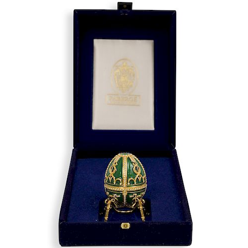 FABERGE ENAMELED EGG JEWELRY
