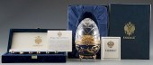 FABERGE LIMOGES BLUE EGG PLUS