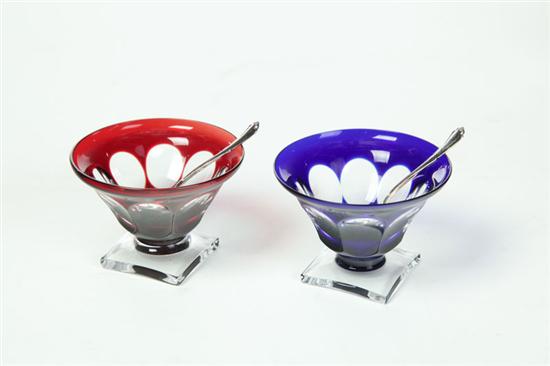 FABERGE SALTCELLAR SET.  Russia 