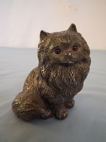 FABERGE SILVER CATRussian Faberge