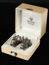 FABERGE STERLING SALT & PEPPER