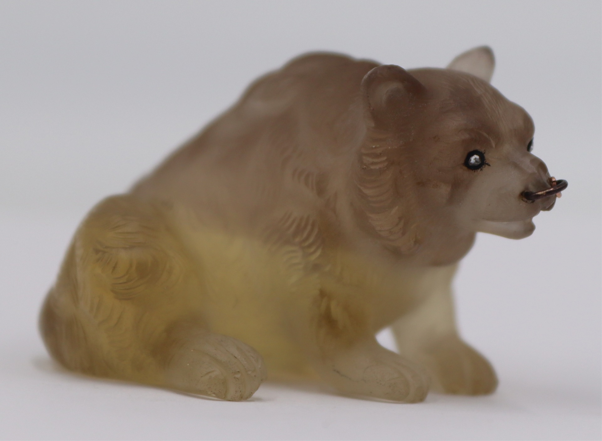 FABERGE STYLE CARVED BEAR WITH