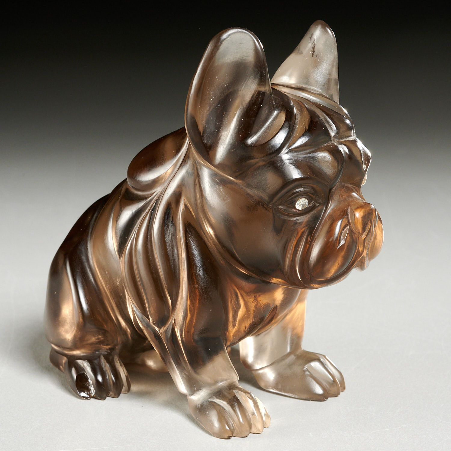 FABERGE STYLE CARVED FRENCH BULLDOG