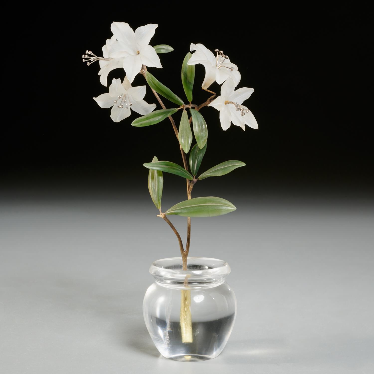 FABERGE STYLE CARVED HARDSTONE