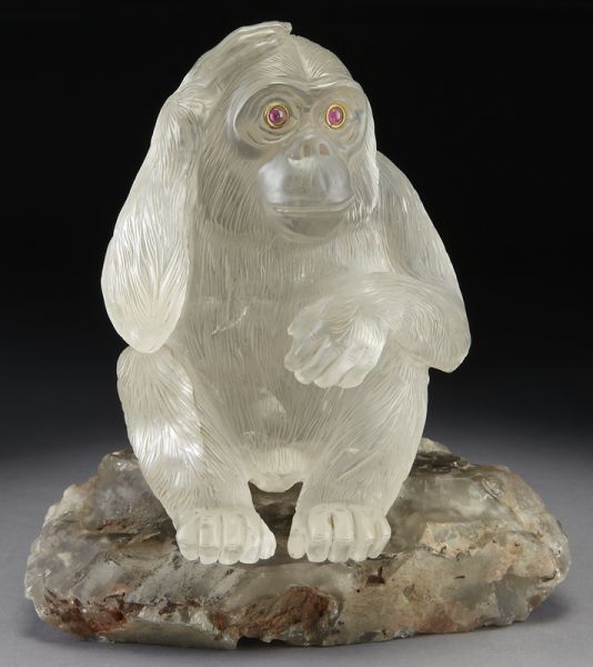 Faberge style carved rock crystal
