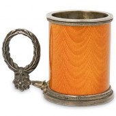 FABERGE STYLE SILVER AND GUILL