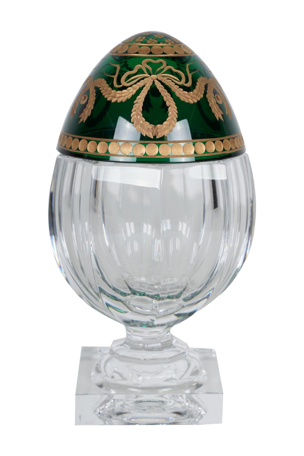 FABREGE CRYSTAL EGG FORM BOX7 3/4