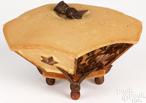 FABRIC PINCUSHION, LATE 19TH