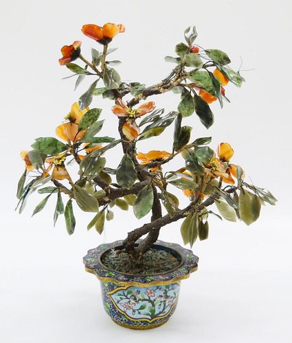 FABULOUS VINTAGE CLOISONNE AND JADE