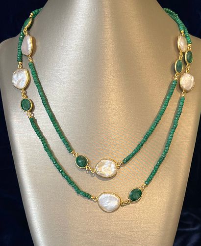 FACETED GREEN CORUNDUM STONE BEAD