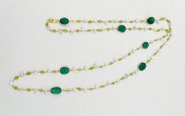 FACETED GREEN ONYX, PERIDOT AN