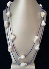 FACETED LAPIS LAZULI BEAD AND