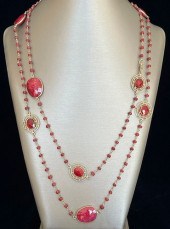 FACETED RED RUBY AND CORUNDUM