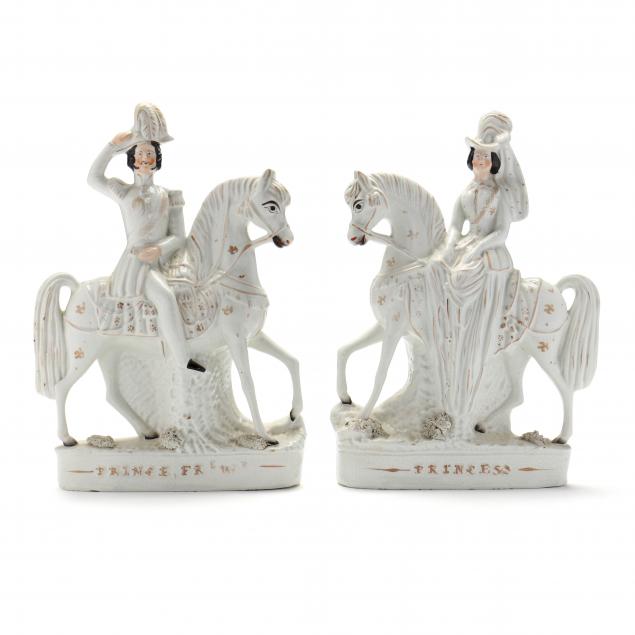 FACING STAFFORDSHIRE PAIR, PRINCESS