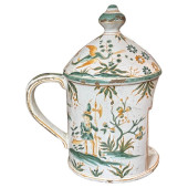 FAIENCE CANDLE HOLDER, MOUSTIE