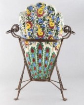 FAIENCE POTTERY UMBRELLA STAND