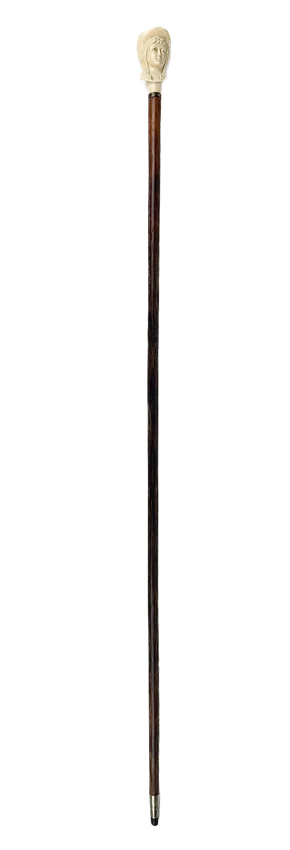FAIR MAIDEN CANE LATE 19TH