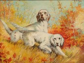 Fall scene with two English Se