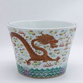 FAMILLE ROSE DRAGON JARDINIERE