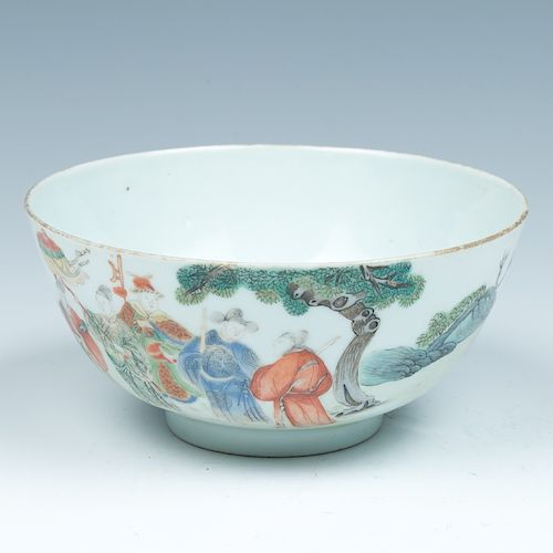 FAMILLE ROSE 'FIGURAL' BOWL,