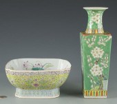 FAMILLE ROSE FOOTED BOWL AND V