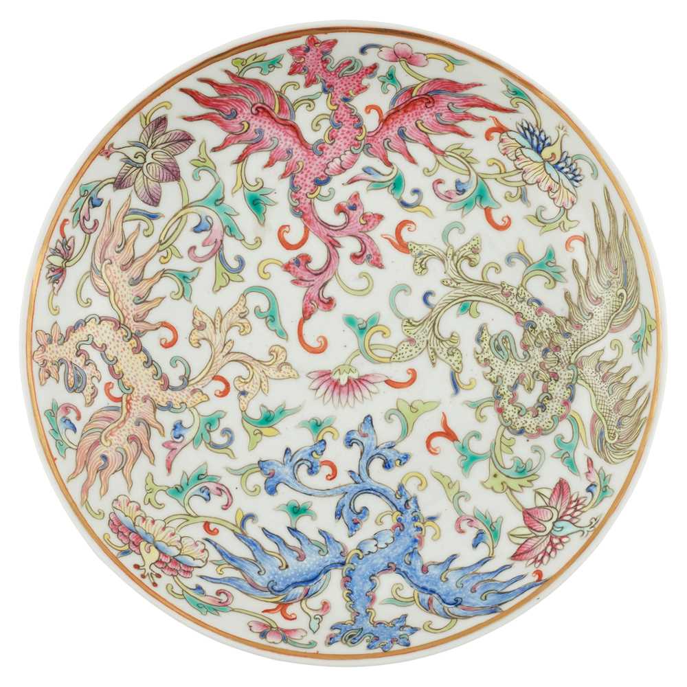 FAMILLE ROSE 'KUI PHEONIX' PLATE
