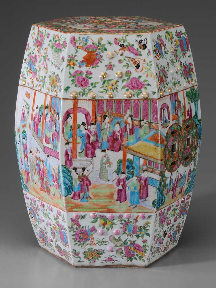 Famille Rose Porcelain Garden
