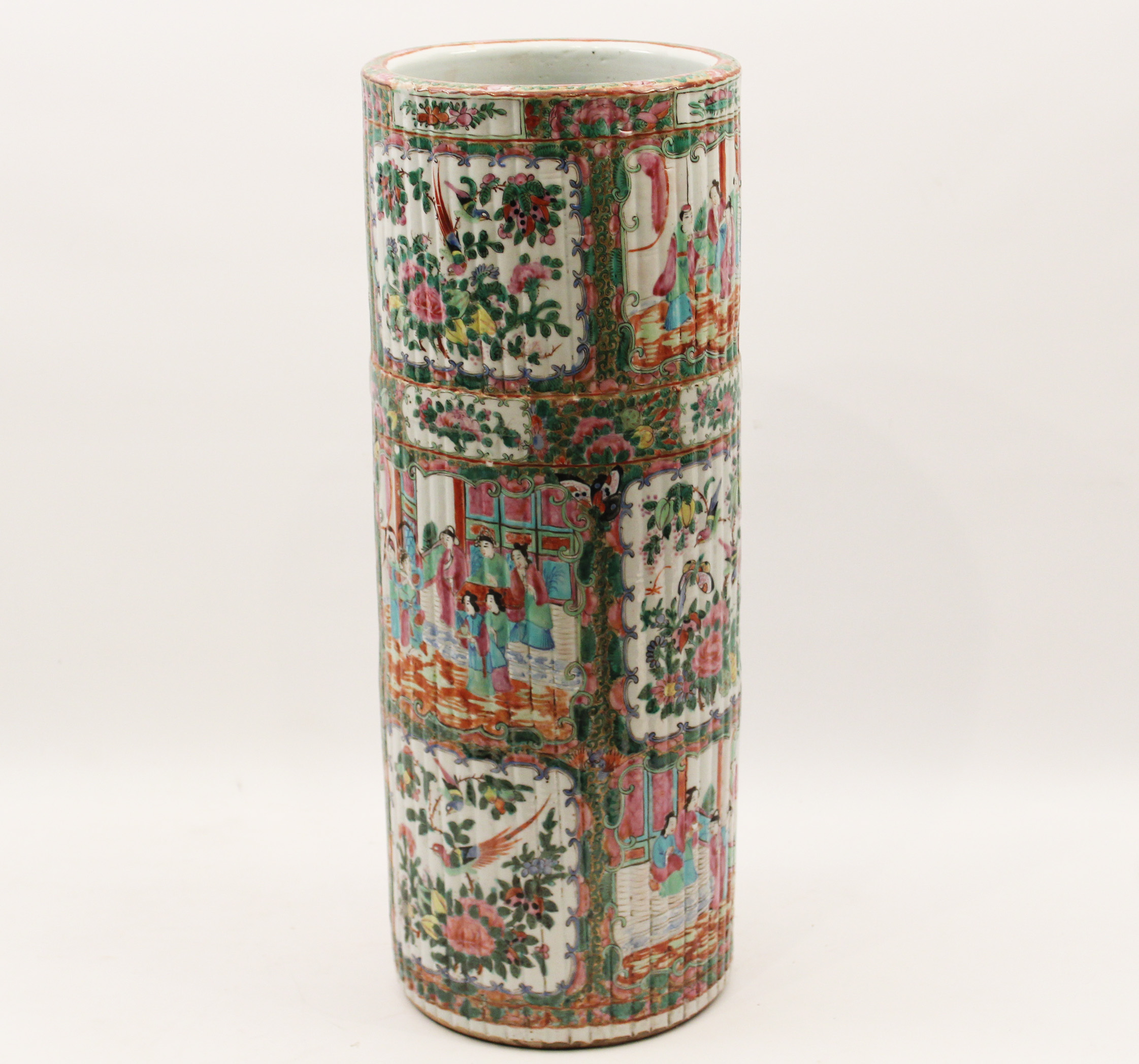 FAMILLE ROSE PORCELAIN UMBRELLA