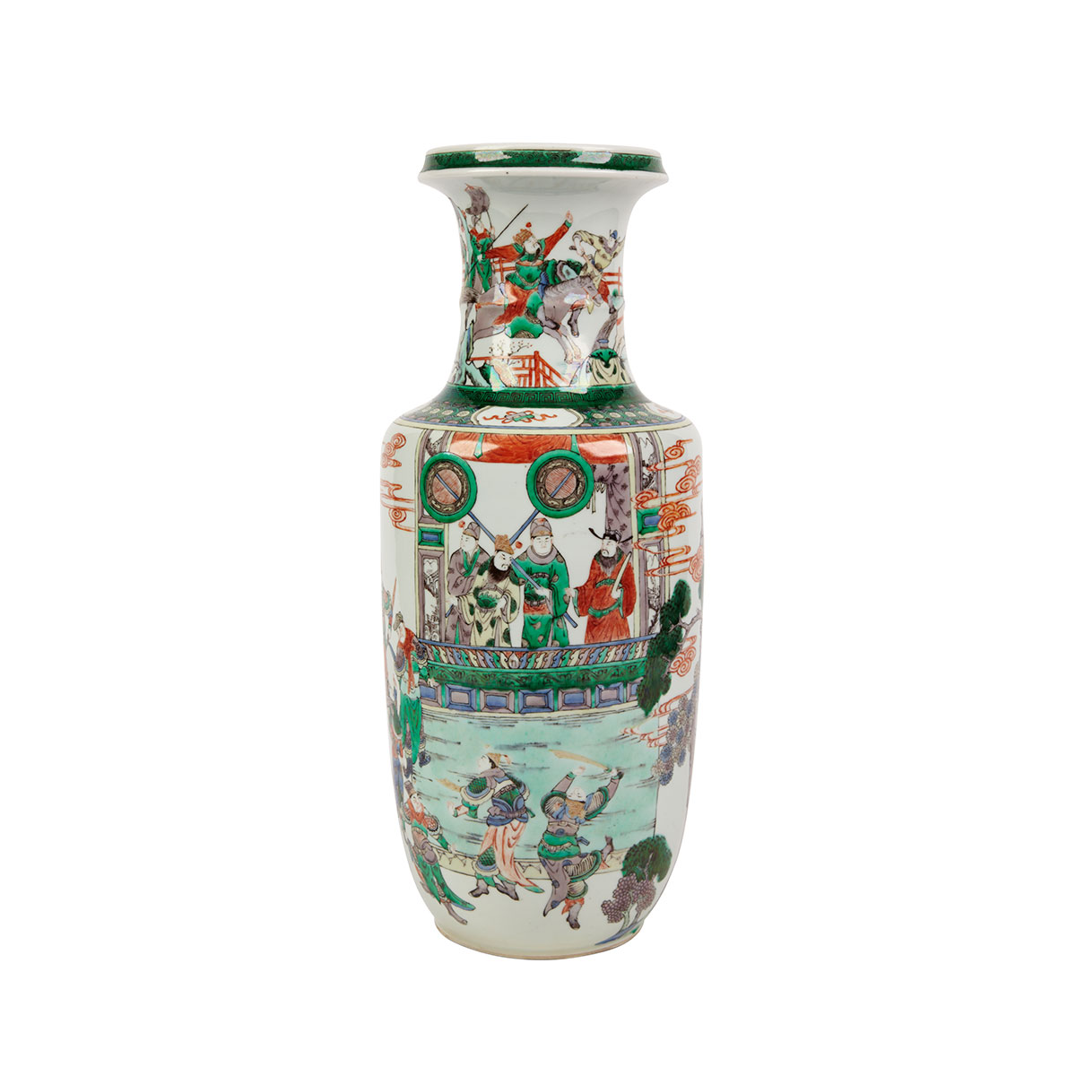Famille Verte Rouleau Vase 19th