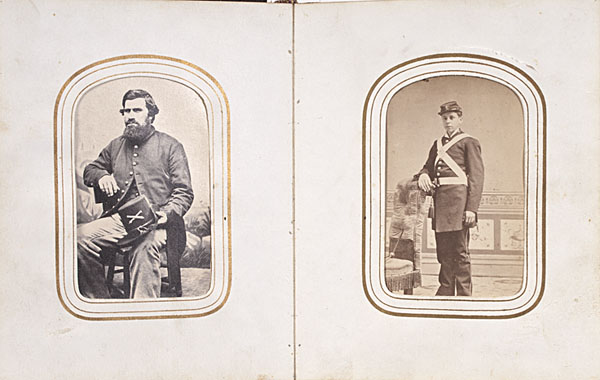 Family CDV Album with Military