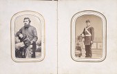 Family CDV Album with Military