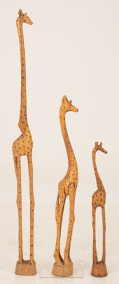 FAMILY GROUP OF THREE AFRICAN