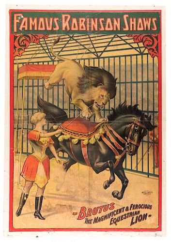 FAMOUS ROBINSON SHOWS. BRUTUS THE