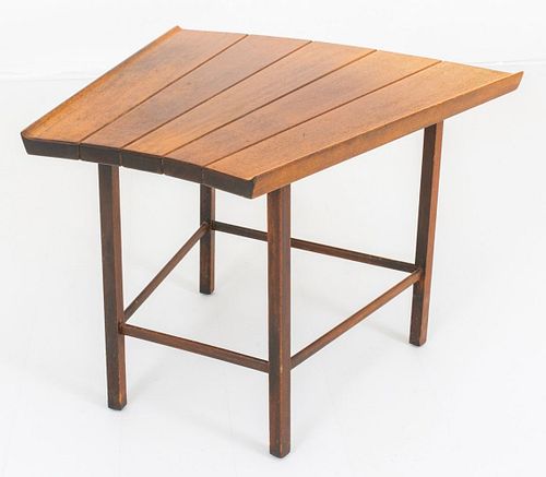FAN SHAPED TEAK OCCASIONAL TABLEFan