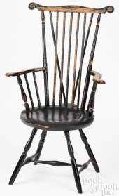FANBACK WINDSOR ARMCHAIR, LATE