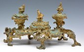 FANCY BRONZE OVERSIZED INKWELL