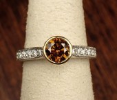 FANCY BROWN DIAMOND AND GOLD R