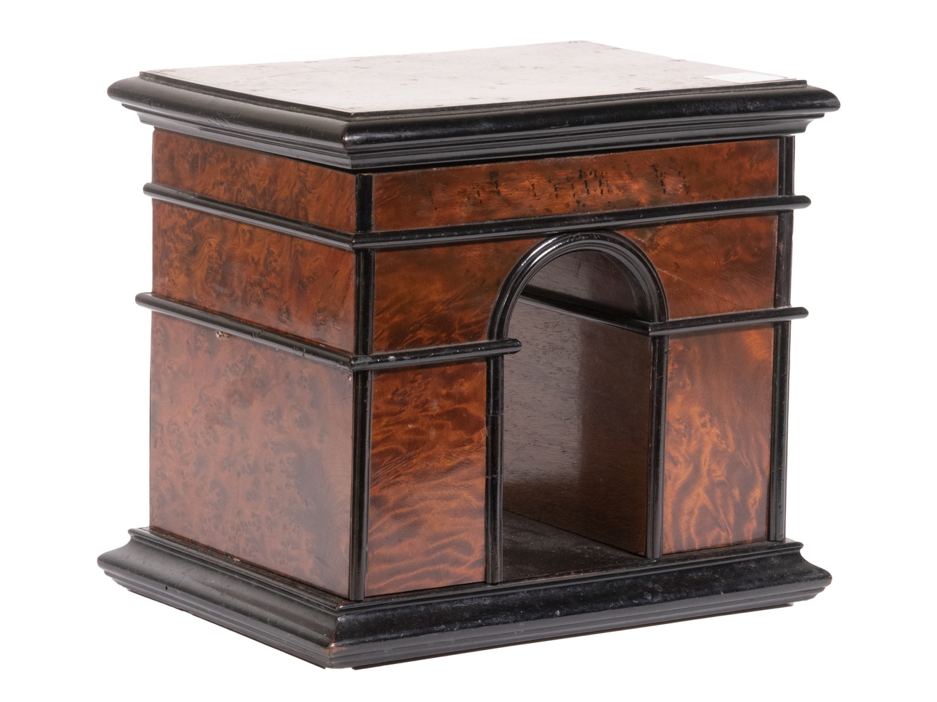 FANCY BURL CIGAR BOX Late 19th c.
