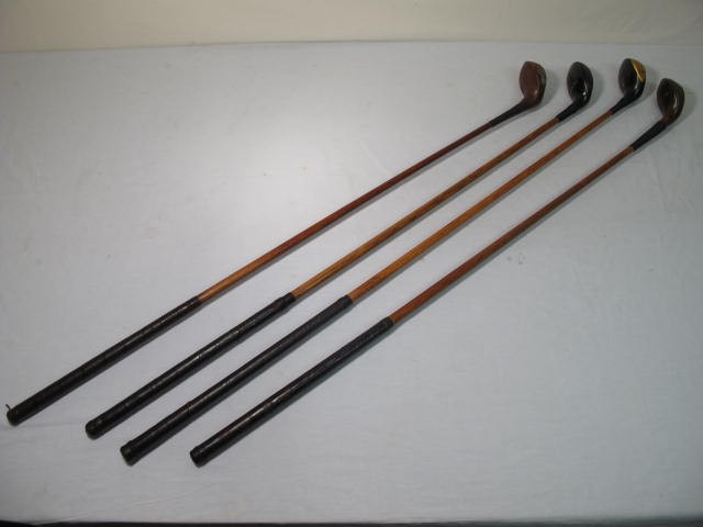 Fancy face wood shaft golf clubs. 4