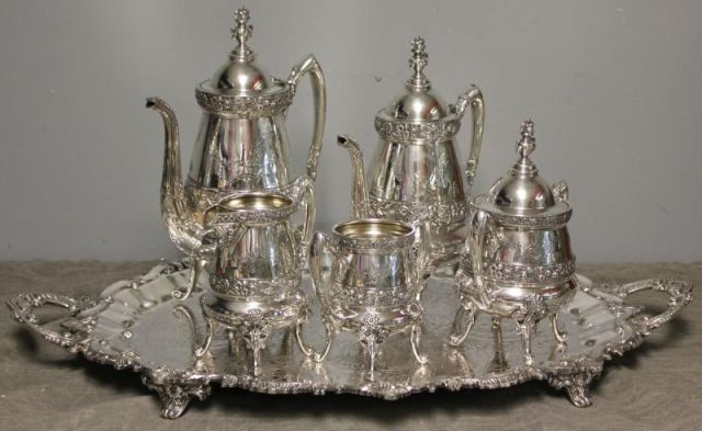 Fancy Victorian Silverplate Tea
