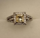 FANCY YELLOW DIAMOND AND EIGHT