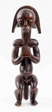 FANG CARVED WOODEN RELIQUARY G